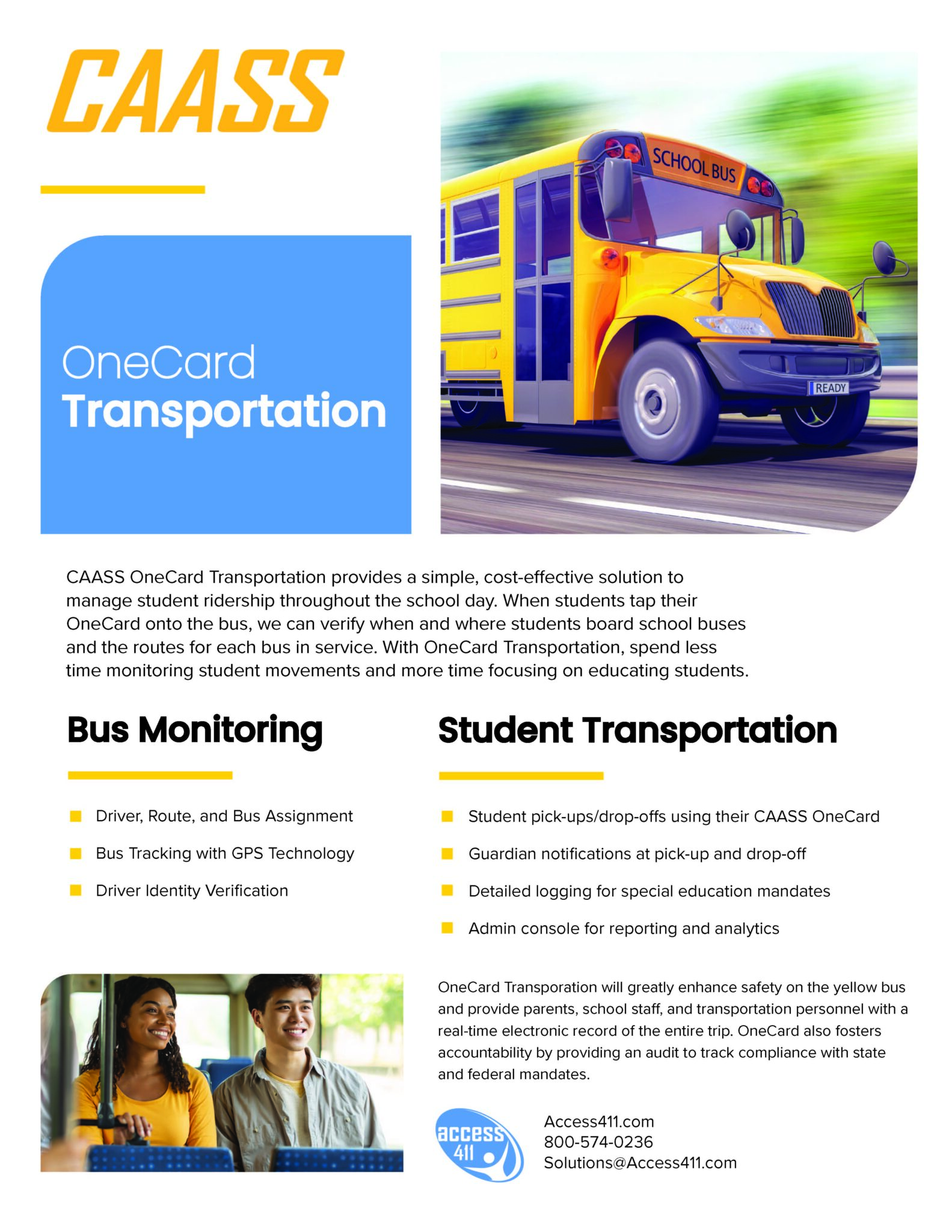CAASS ONECARD TRANSPORTATION Access411